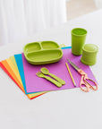 Re-Play 3 PK Packaged Divided Plates Mermaid - (Aqua, Lime Green and Purple) (Min. of 2 PK, Multiples of 2 PK)