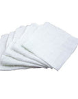 Muslin Face Cloths Made from Organic Cotton 5 Pack White (Min. of 2, multiples of 2)
