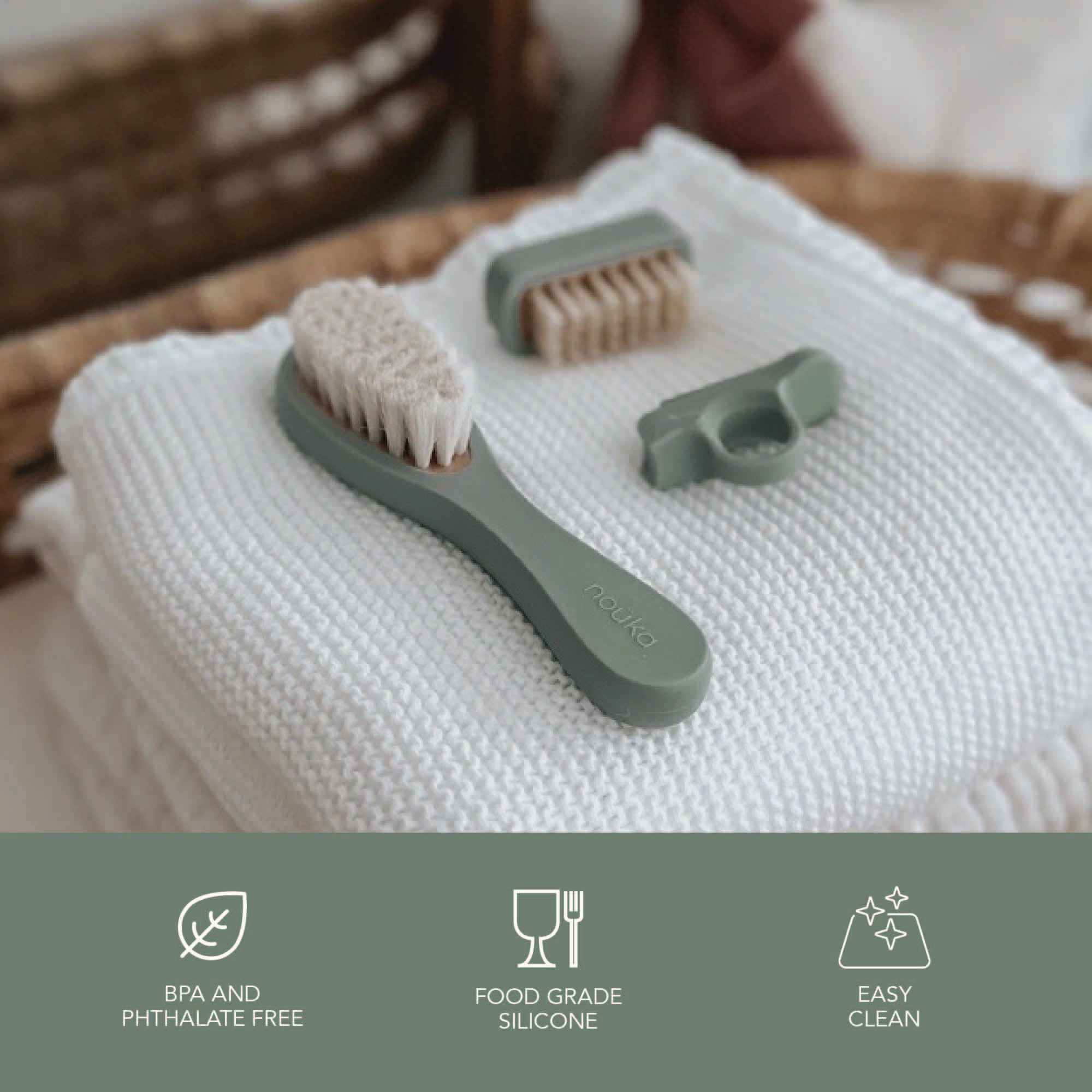noüka Baby Care Set Leaf (Min. of 2 PK, Multiples of 2 PK)