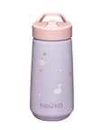 noüka Flip-Top Straw Drinking Bottle 14 Oz Henry Collection - Ballerina (Sold in Case of 2, Qty of 1=2 products)