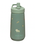 noüka Flip-Top Straw Drinking Bottle 14 Oz Henry Collection - Safari (Sold in Case of 2, Qty of 1=2 products)