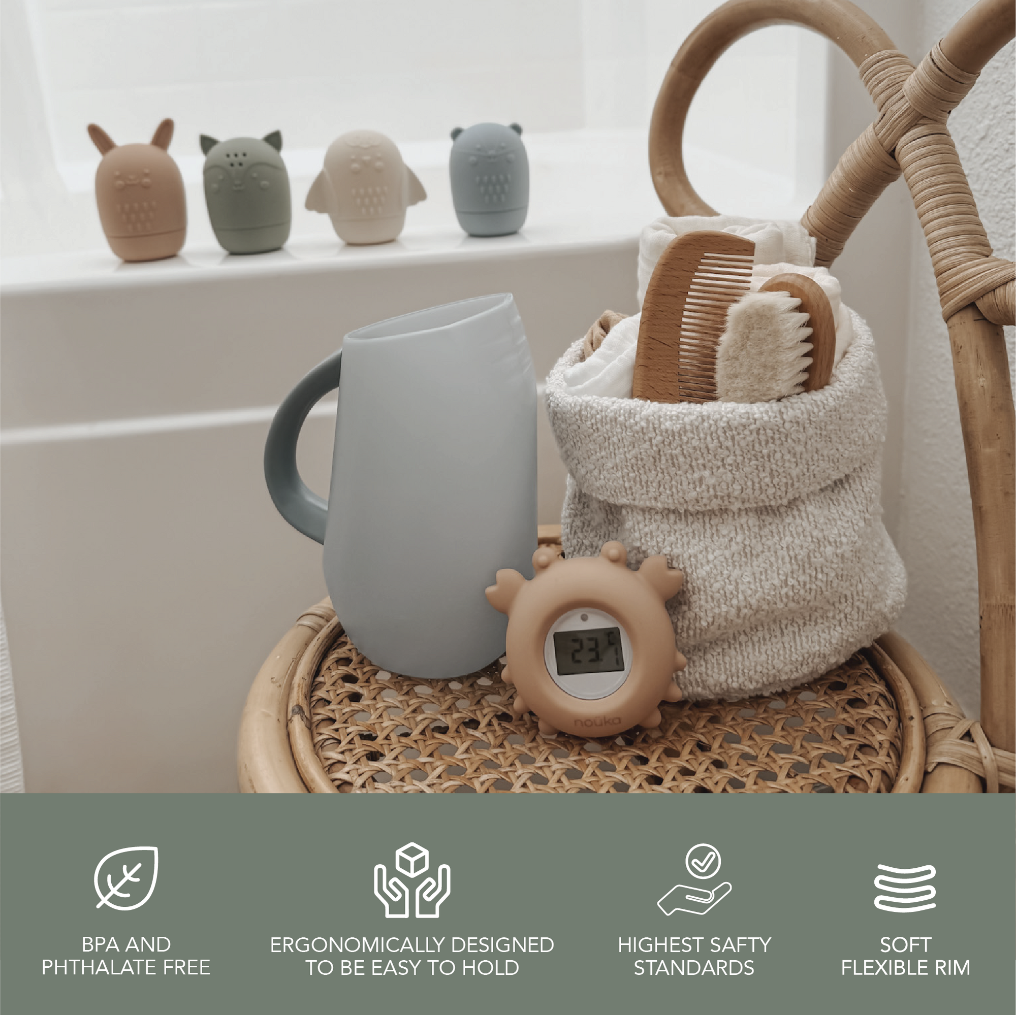 noüka Rinse Jug - Sand (Sold in Case of 2, Qty of 1=2 products)
