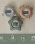 noüka Bathtub Safety Thermometer Crab- Soft Blush (Sold in Case of 2, Qty of 1=2 products)