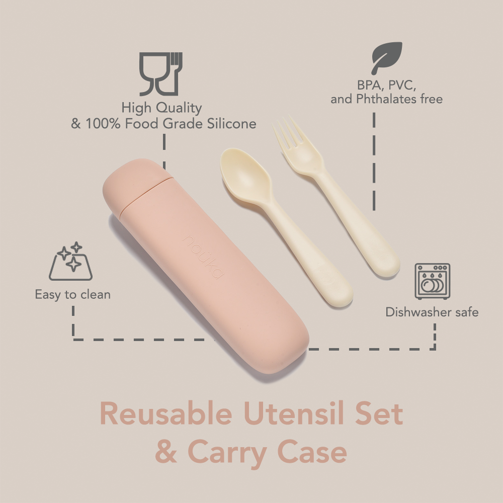 noüka Reusable Utensil Set & Carry Case - Wave (Sold in Case of 2, Qty of 1=2 products)