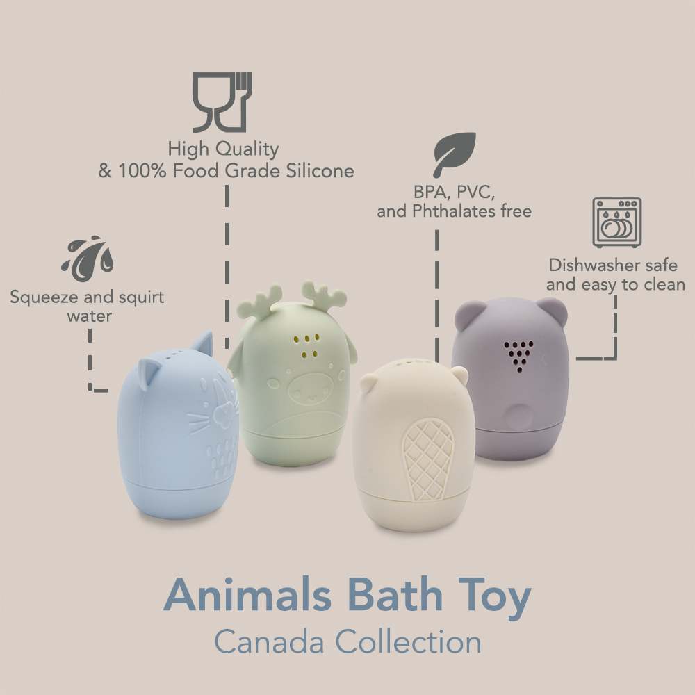 noüka Animal Bath Toys Canada Collection - In the Wild (Sold in Case of 2, Qty of 1=2 products)