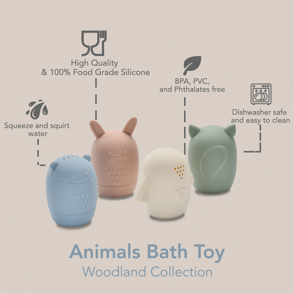noüka Animal Bath Toys Woodland Collection - Woodland (Sold in Case of 2, Qty of 1=2 products)