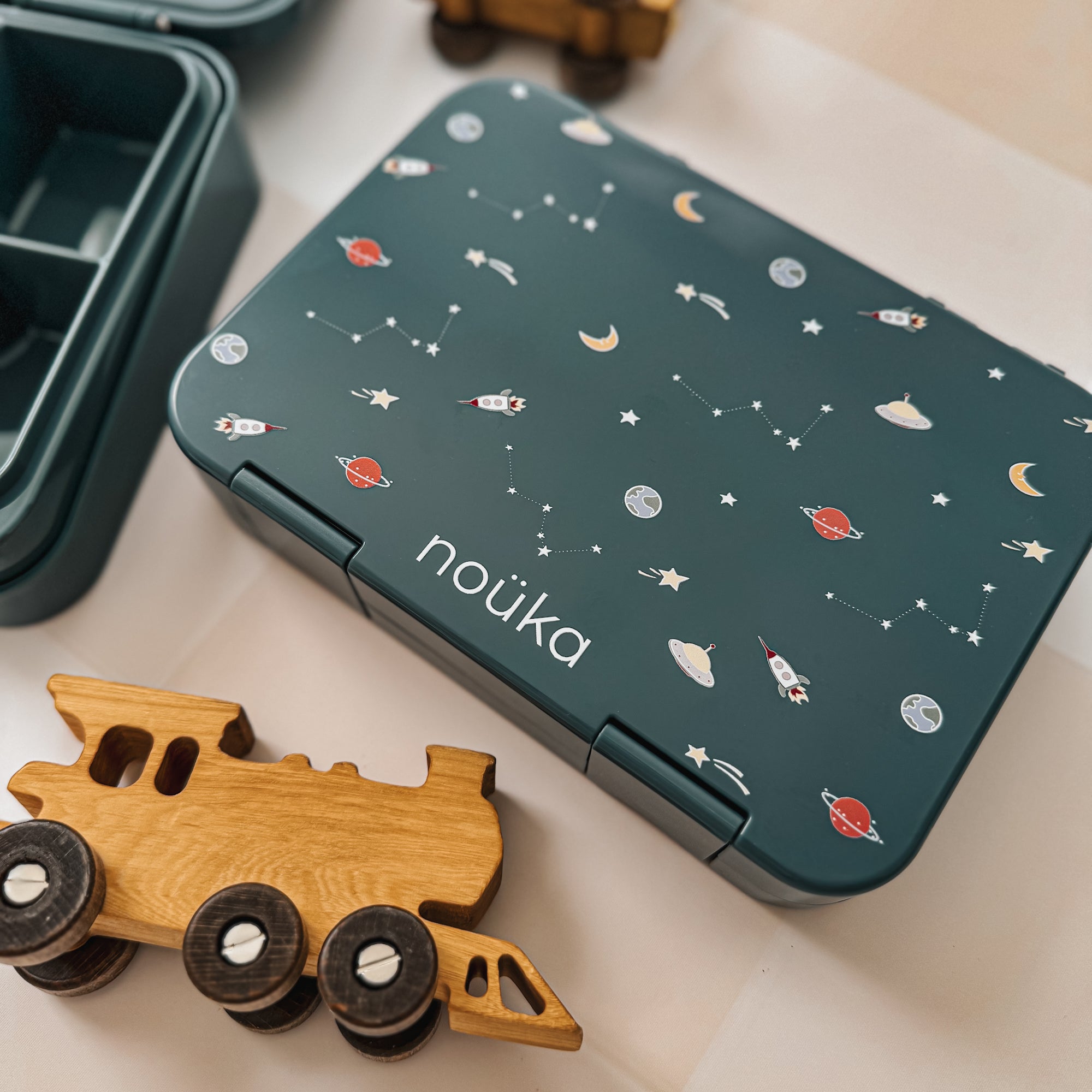 noüka Design Bento Lunch Box - Space Travel (Min. of 2 PK, Multiples of 2 PK)