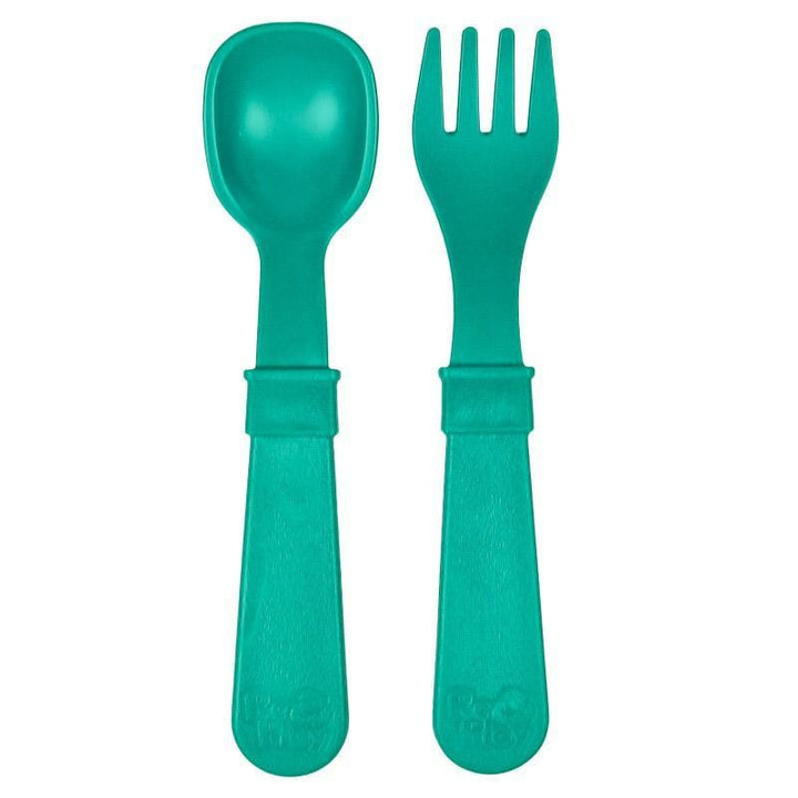 Re-Play 8 PK Packaged Utensils - Teal (Min. of 2 PK, Multiples of 2 PK)