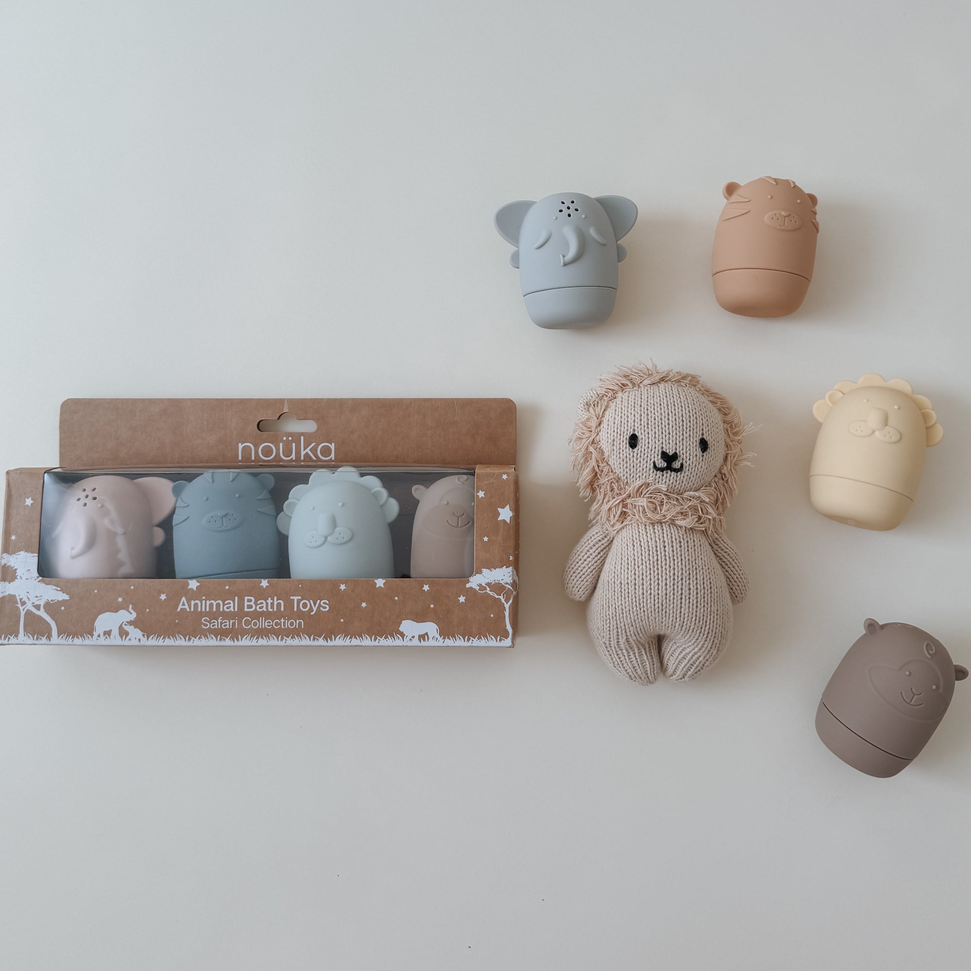 noüka Safari Bath Toys - Soft Safari (Min. of 2 PK, Multiples of 2 PK)
