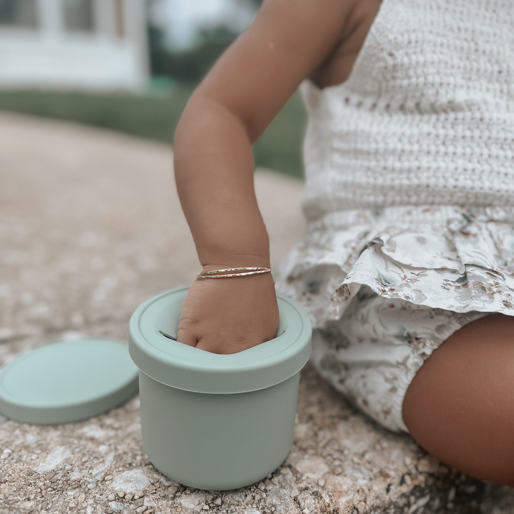 noüka Spill-Proof Snack Cup - Soft Blush (Min. of 2 PK, Multiples of 2 PK)