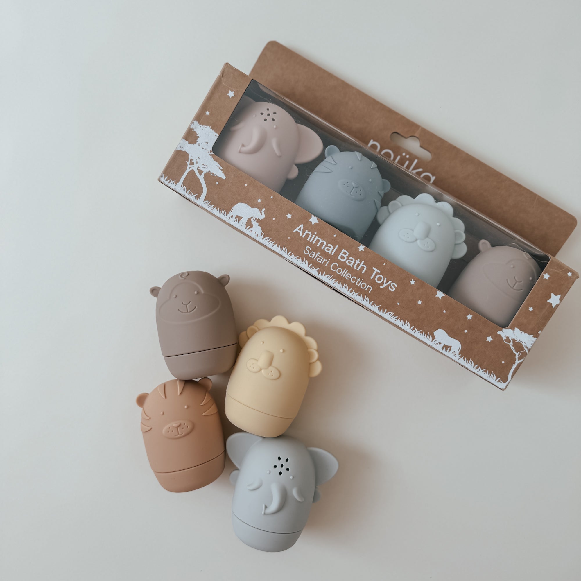 noüka Safari Bath Toys - Land Safari (Min. of 2 PK, Multiples of 2 PK)