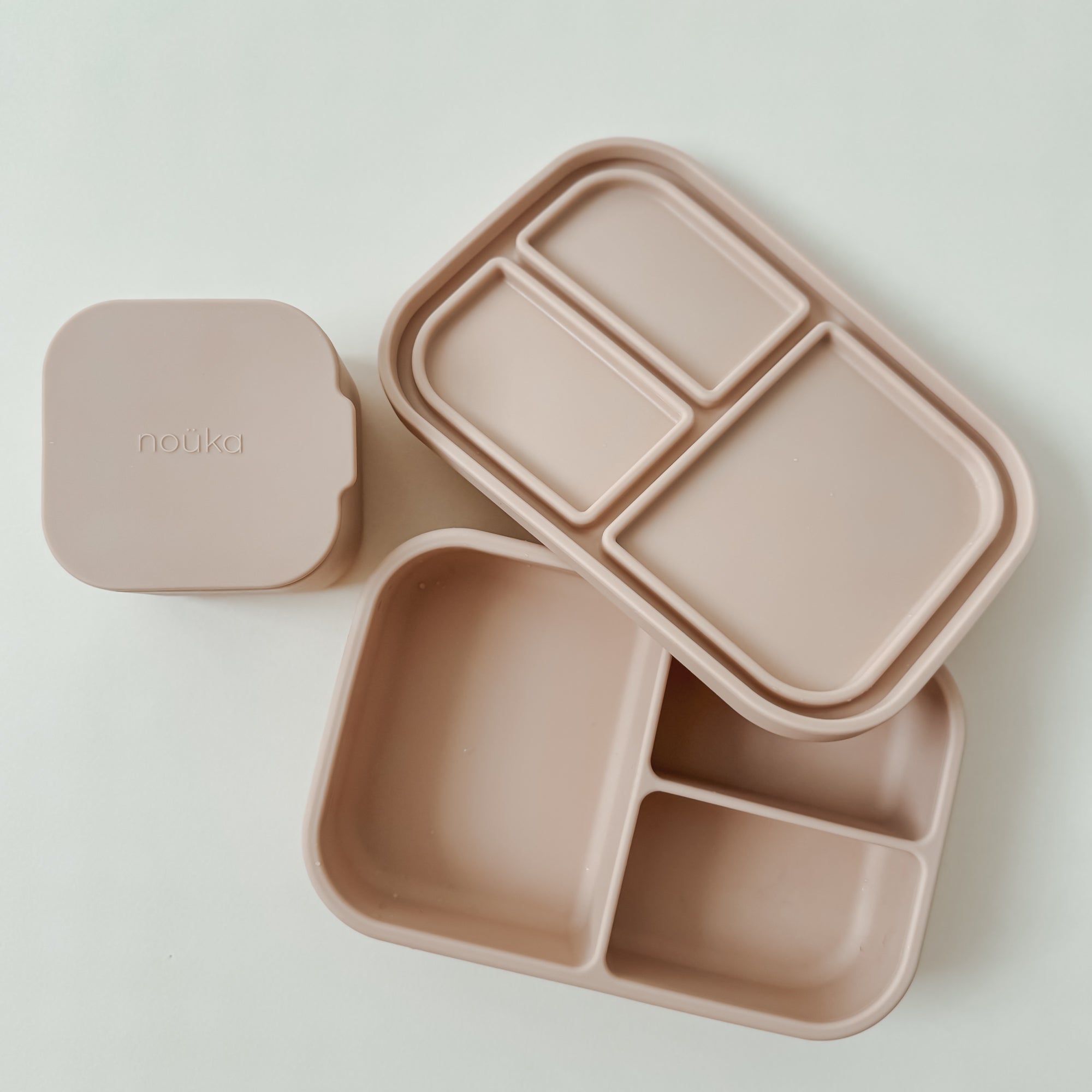 noüka Small Silicone Sealed Snack Box - Dust (Min. of 2 PK, Multiples of 2 PK)