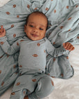 günamüna Toddler Cozy Cloud Comforter Baby Blanket - Football 1 TOG (Min. of 2, multiples of 2)