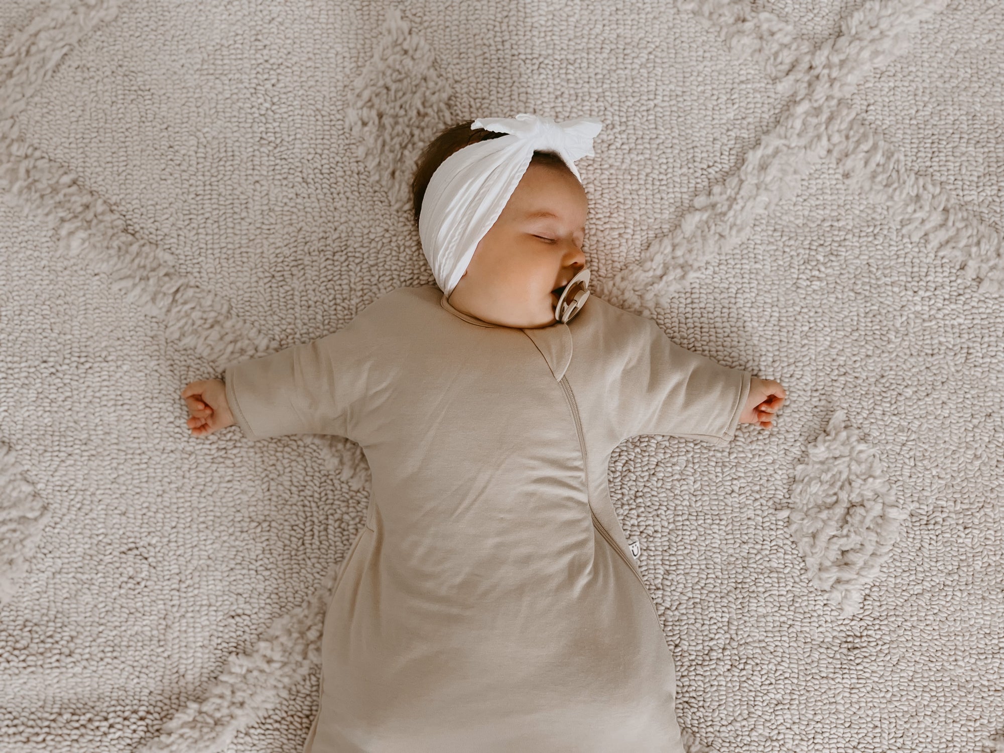 günamüna Long Sleeve Transitional Swaddle Sack Duvet Bamboo Blush 2.6 TOG (Min. of 2, multiples of 2)