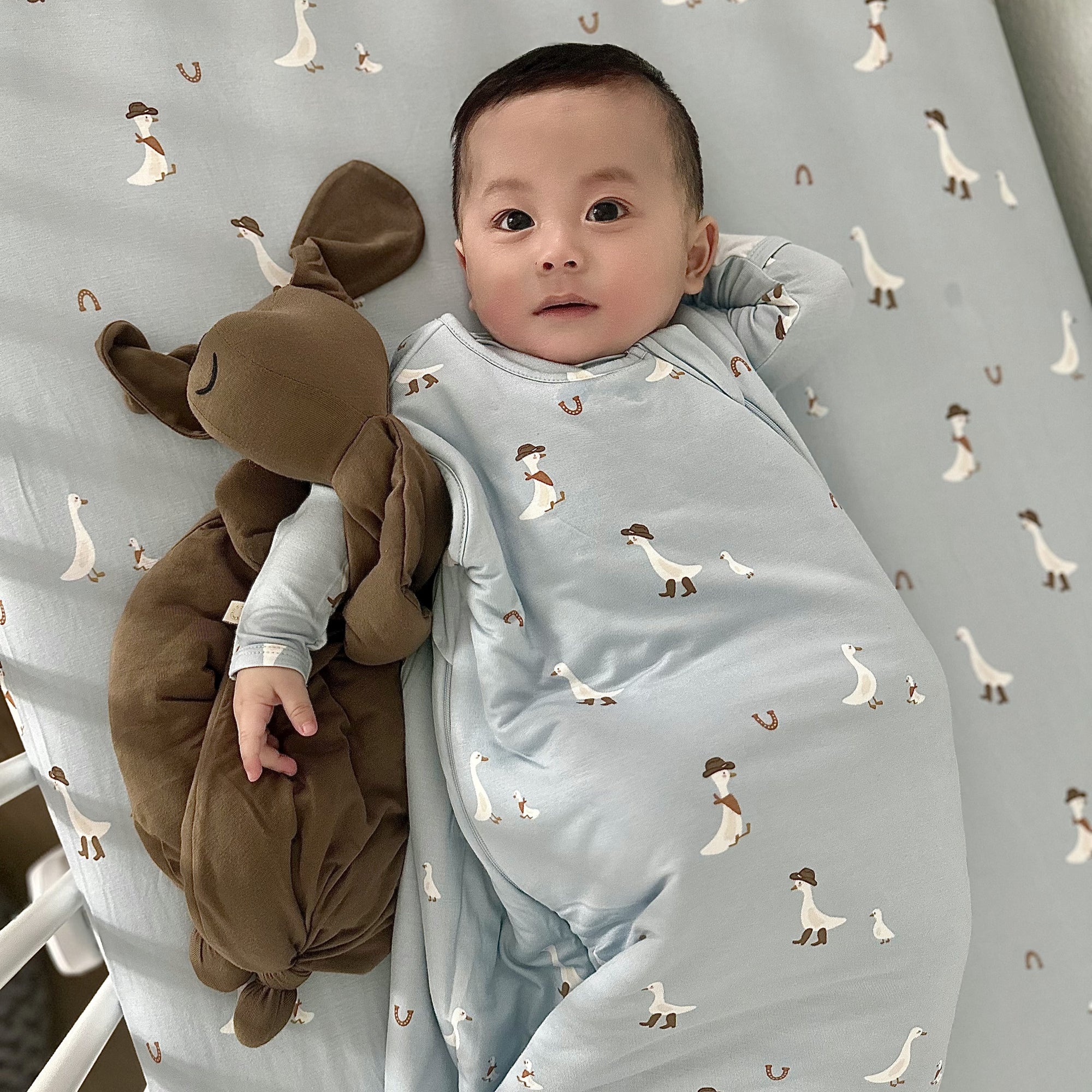 günamüna Swaddle Sleep Sack Duvet Bamboo Goose Cowboy 1 TOG (Min. of 2, multiples of 2)