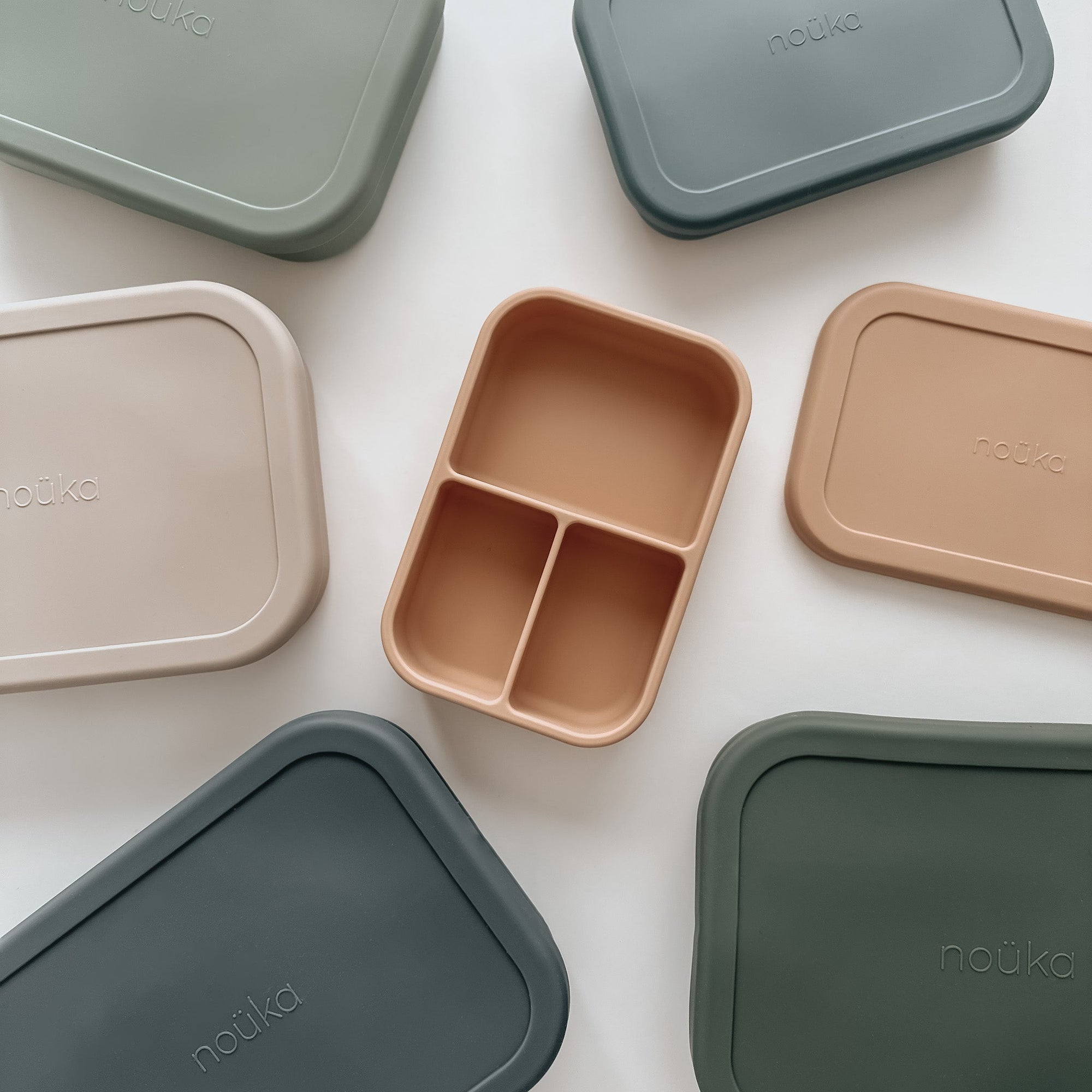 noüka Small Silicone Sealed Snack Box - Dust (Min. of 2 PK, Multiples of 2 PK)