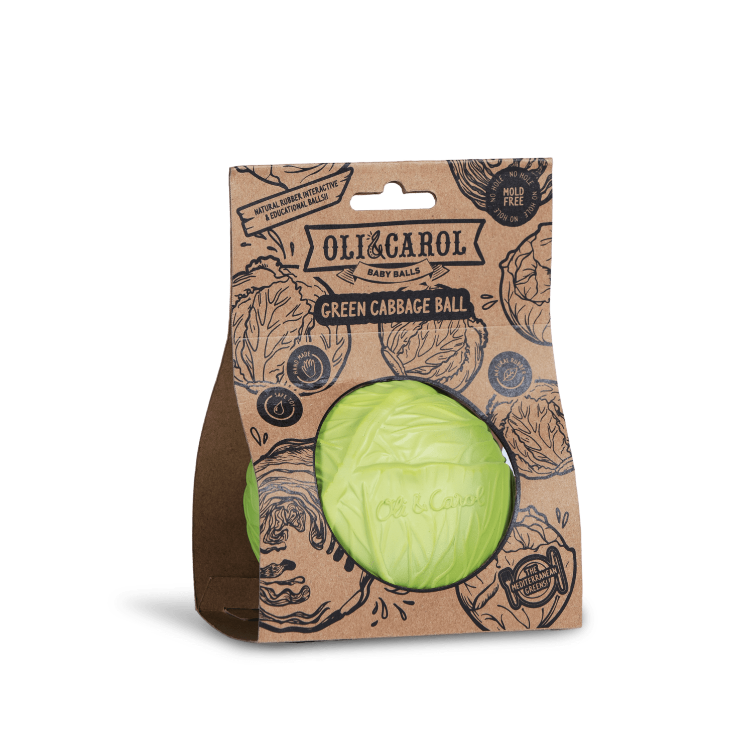 Oli & Carol Green Cabbage Baby Ball (Min. of 2 PK, multiples of 2 PK)