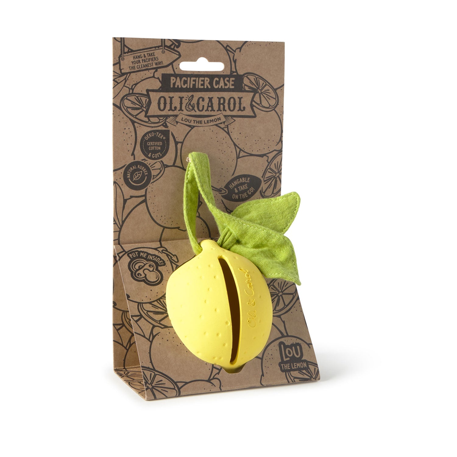 Oli & Carol Lou the Lemon Pacifier Case (Min. of 2 PK, multiples of 2 PK)