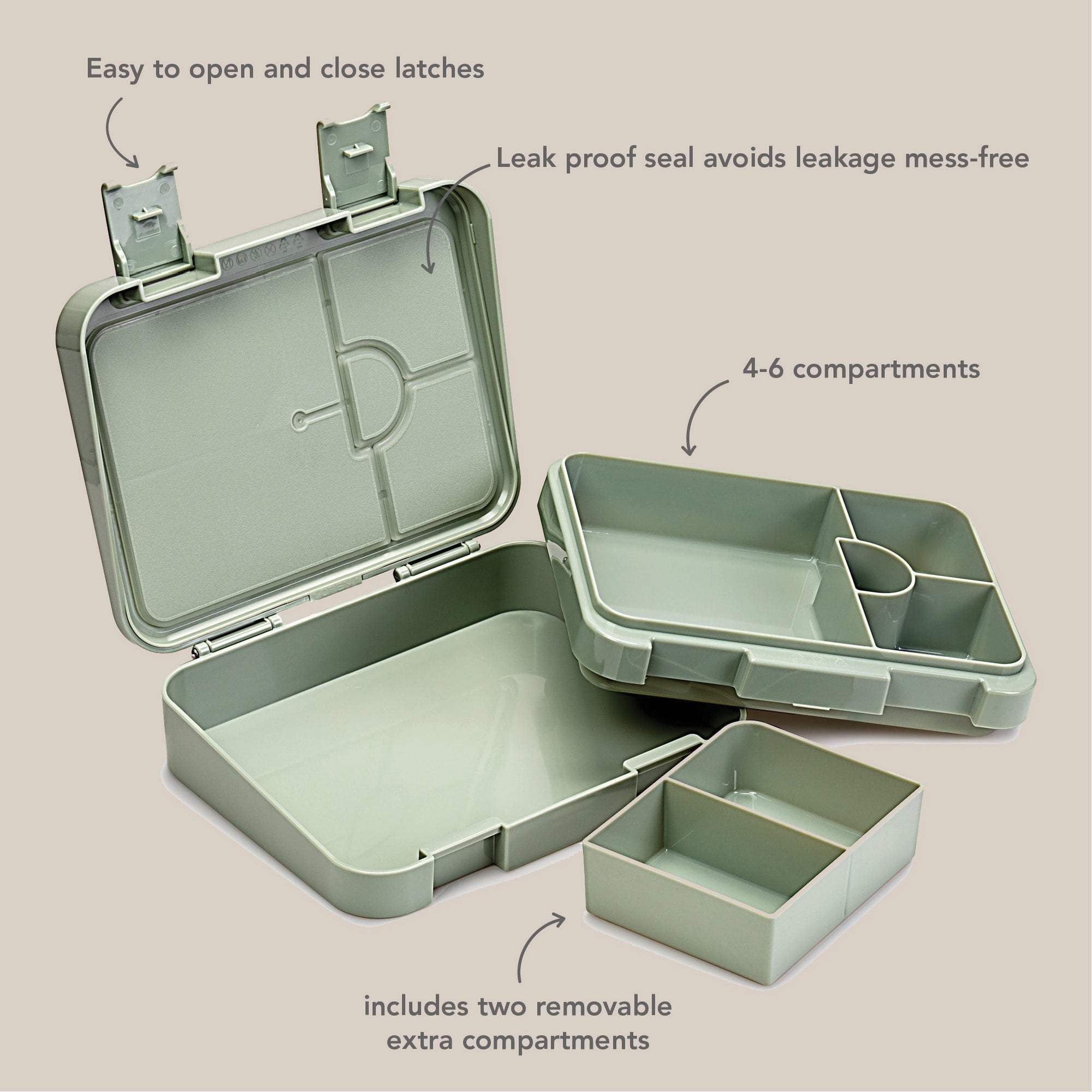 noüka Grand Bento Lunch Box - Wave (Min. of 2 PK, Multiples of 2 PK)