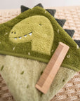 Trixie Hooded towel | 75x75cm - Mr. Dino (Min. of 2 PK, multiples of 2 PK)