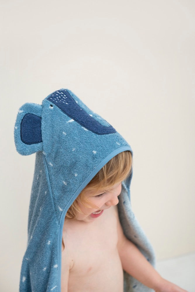 Trixie Hooded towel | 75x75cm - Mrs. Elephant (Min. of 2 PK, multiples of 2 PK)