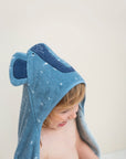 Trixie Hooded towel | 75x75cm - Mrs. Elephant (Min. of 2 PK, multiples of 2 PK)