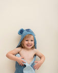 Trixie Hooded towel | 75x75cm - Mrs. Elephant (Min. of 2 PK, multiples of 2 PK)