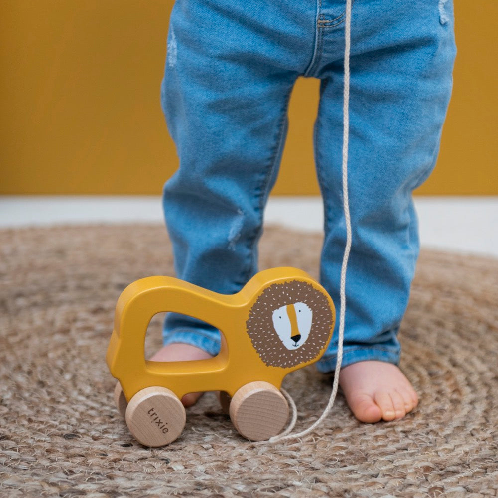 Trixie Wooden pull along toy - Mr. Lion (Min. of 2 PK, multiples of 2 PK)
