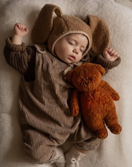 Moonie Organic Humming Bear With Lamp - Caramel (Min. of 2 PK, multiples of 2 PK)