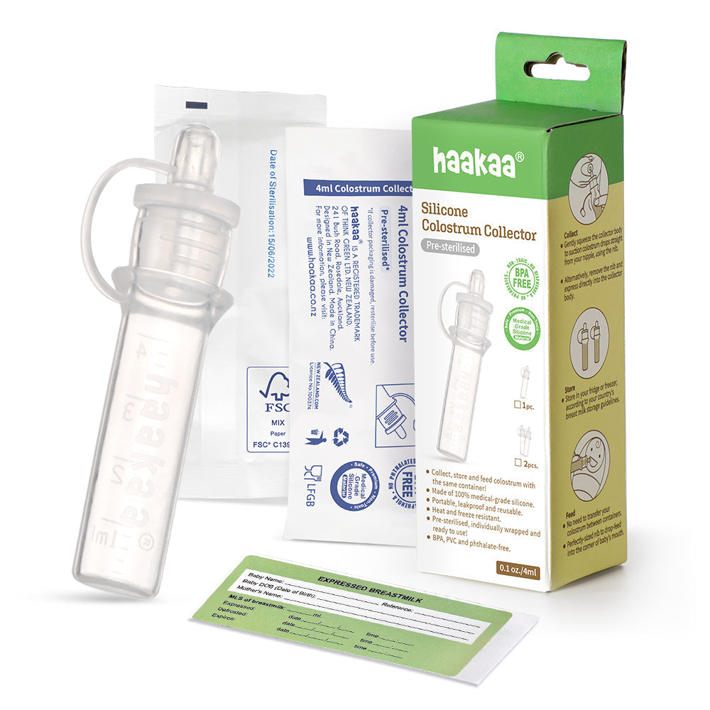 Haakaa Silicone Colostrum Collector Set 2 Pack (Pre-Sterilised) (Min. of 4 , multiples of 4)