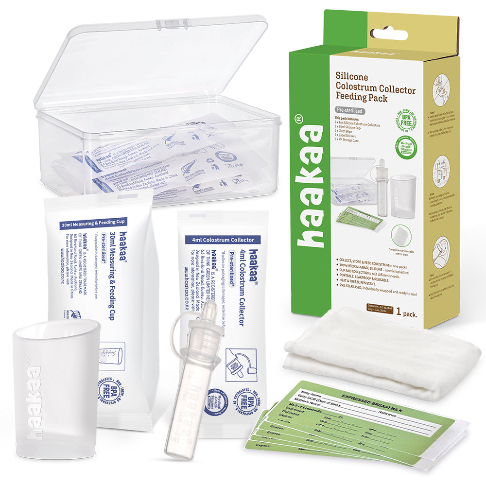 Haakaa Silicone Colostrum Collector Feeding Pack (pre-sterilised) - 6pcs (Min. of 4 , multiples of 4)