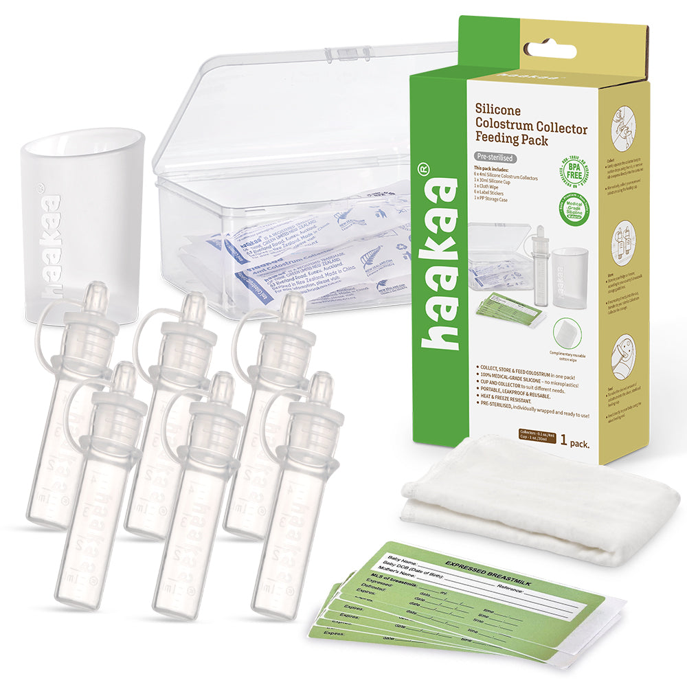 Haakaa Silicone Colostrum Collector Feeding Pack (pre-sterilised) - 6pcs (Min. of 4 , multiples of 4)