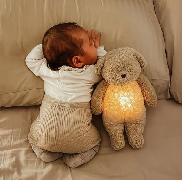 Moonie Organic Humming Bear With Lamp - Sand (Min. of 2 PK, multiples of 2 PK)