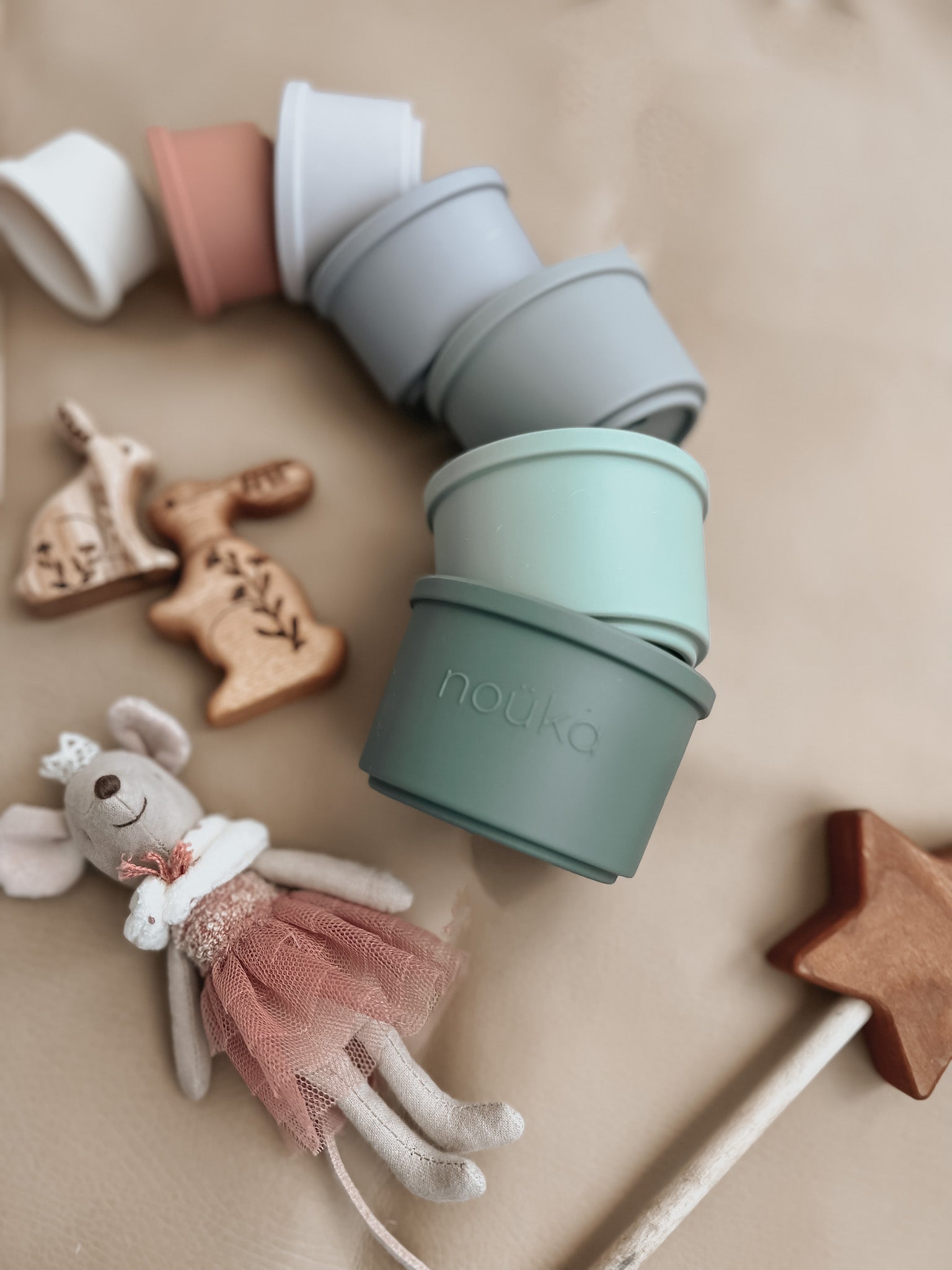 noüka Stacking Cups-Sky Set (Min. of 2 PK, Multiples of 2 PK)