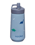 noüka Flip-Top Straw Drinking Bottle 14 Oz Henry Collection - Dino (Sold in Case of 2, Qty of 1=2 products)
