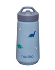 noüka Flip-Top Straw Drinking Bottle 14 Oz Henry Collection - Dino (Sold in Case of 2, Qty of 1=2 products)