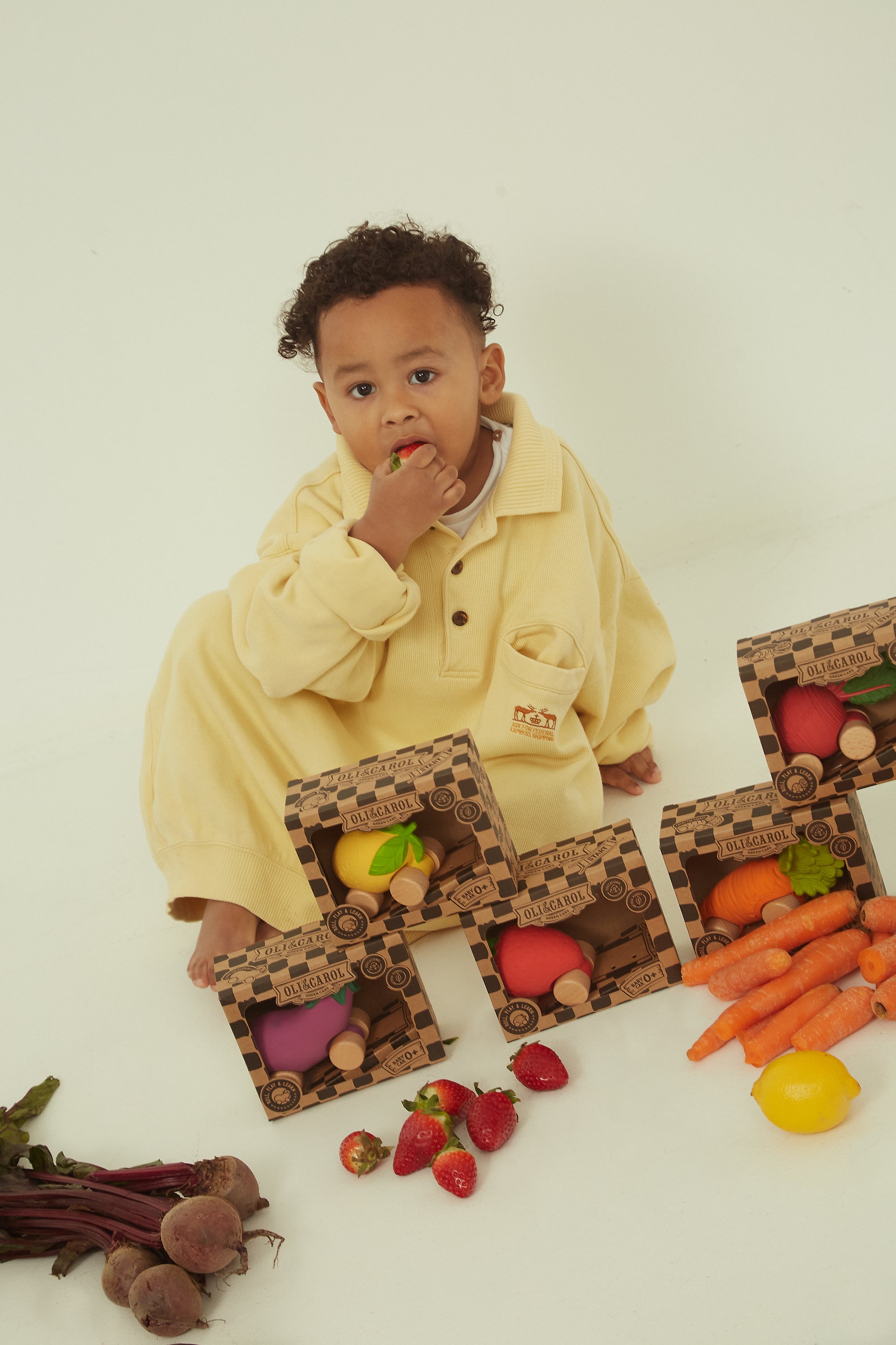 Oli & Carol Sweetie the Strawberry Baby Car Toy (Min. of 2 PK, multiples of 2 PK)