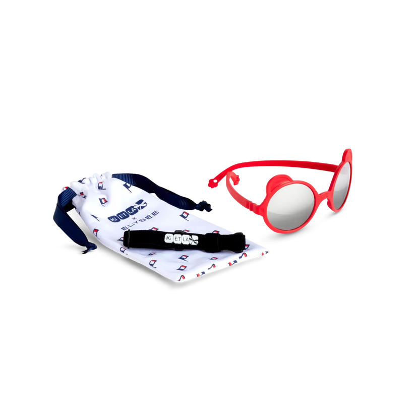 Ki ET LA Ourson Sunglasses - Red Elysee (Min. of 2 PK, multiples of 2 PK)