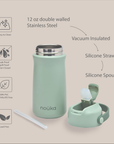 noüka Stainless Steel Drinking Bottle 12 Oz Susan Collection - Shifting Sand (Min. of 2 PK, Multiples of 2 PK)