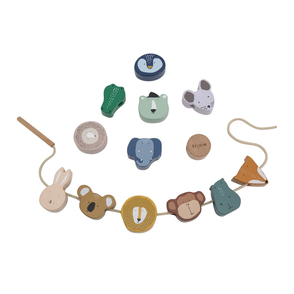 Trixie Wooden animal lacing beads (Min. of 2 PK, multiples of 2 PK)