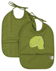Trixie Waterproof bib 2-pack - Mr. Dino (Min. of 2 PK, multiples of 2 PK)