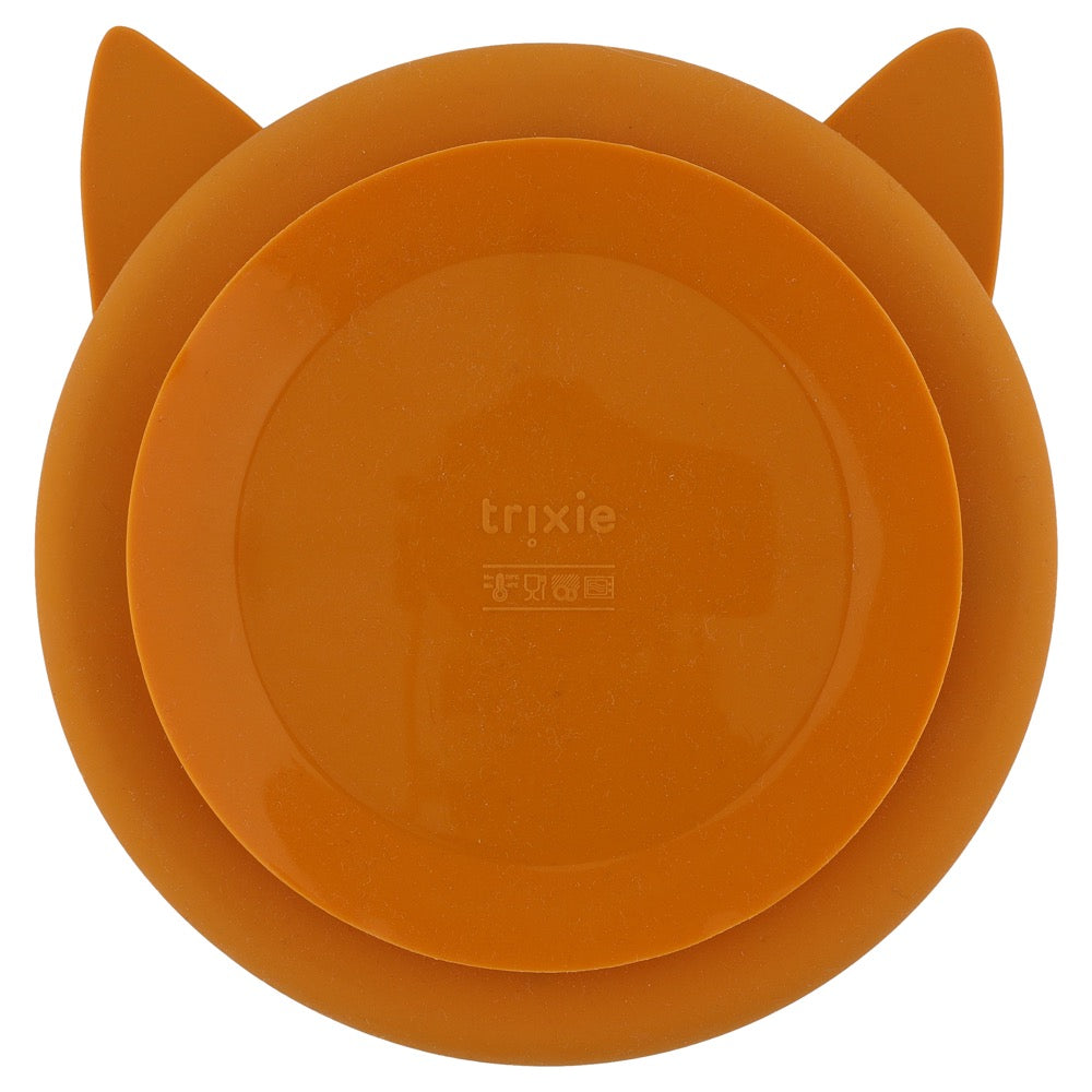 Trixie Silicone divided suction plate - Mr. Fox (Min. of 2 PK, multiples of 2 PK)