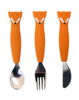 Trixie Silicone cutlery set 3-pack - Mr. Fox (Min. of 2 PK, multiples of 2 PK)