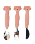 Trixie Silicone cutlery set 3-pack - Mrs. Cat (Min. of 2 PK, multiples of 2 PK)