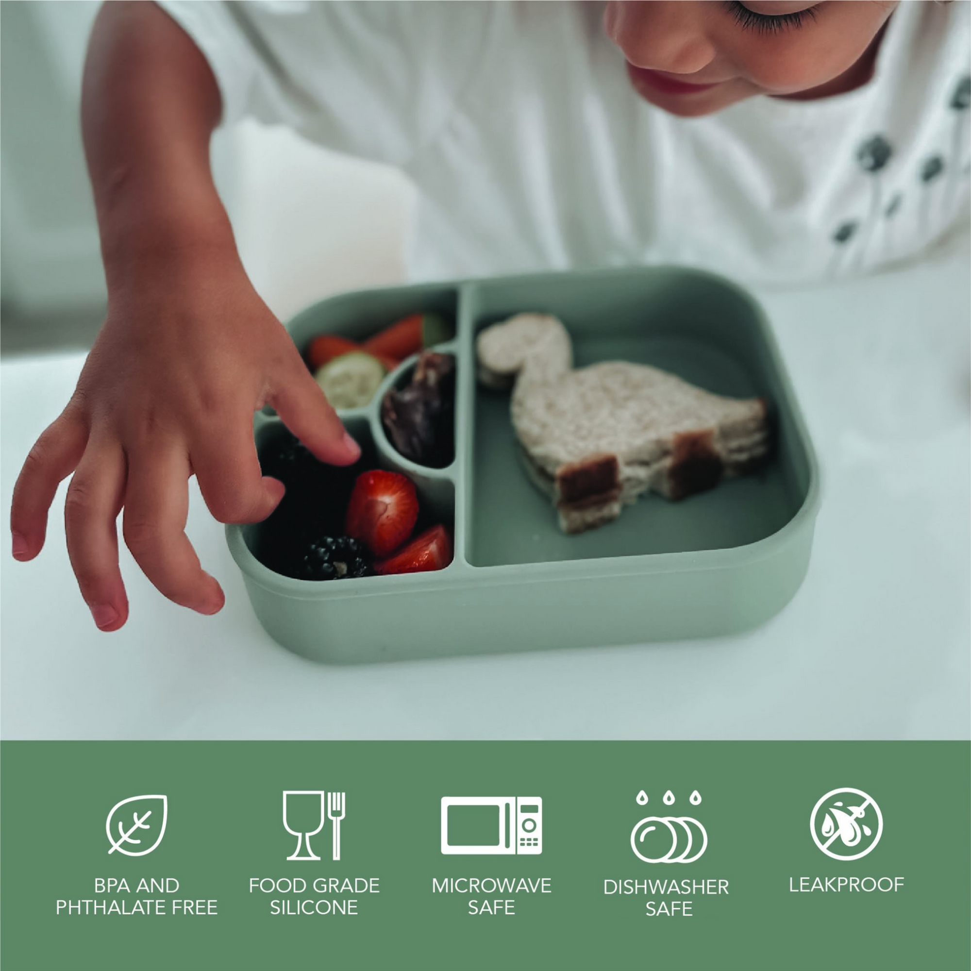 noüka Medium Silicone Sealed Lunch Box - Wave (Min. of 2 PK, Multiples of 2 PK)