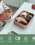 noüka Small Silicone Sealed Snack Box - Dust (Min. of 2 PK, Multiples of 2 PK)