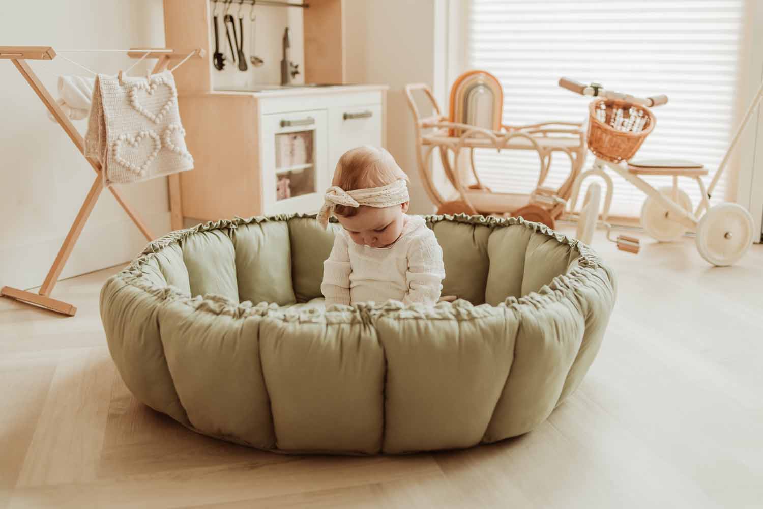 Play&Go Bloom Meadow Green organic babymat (Min of 1, multiples of 1)