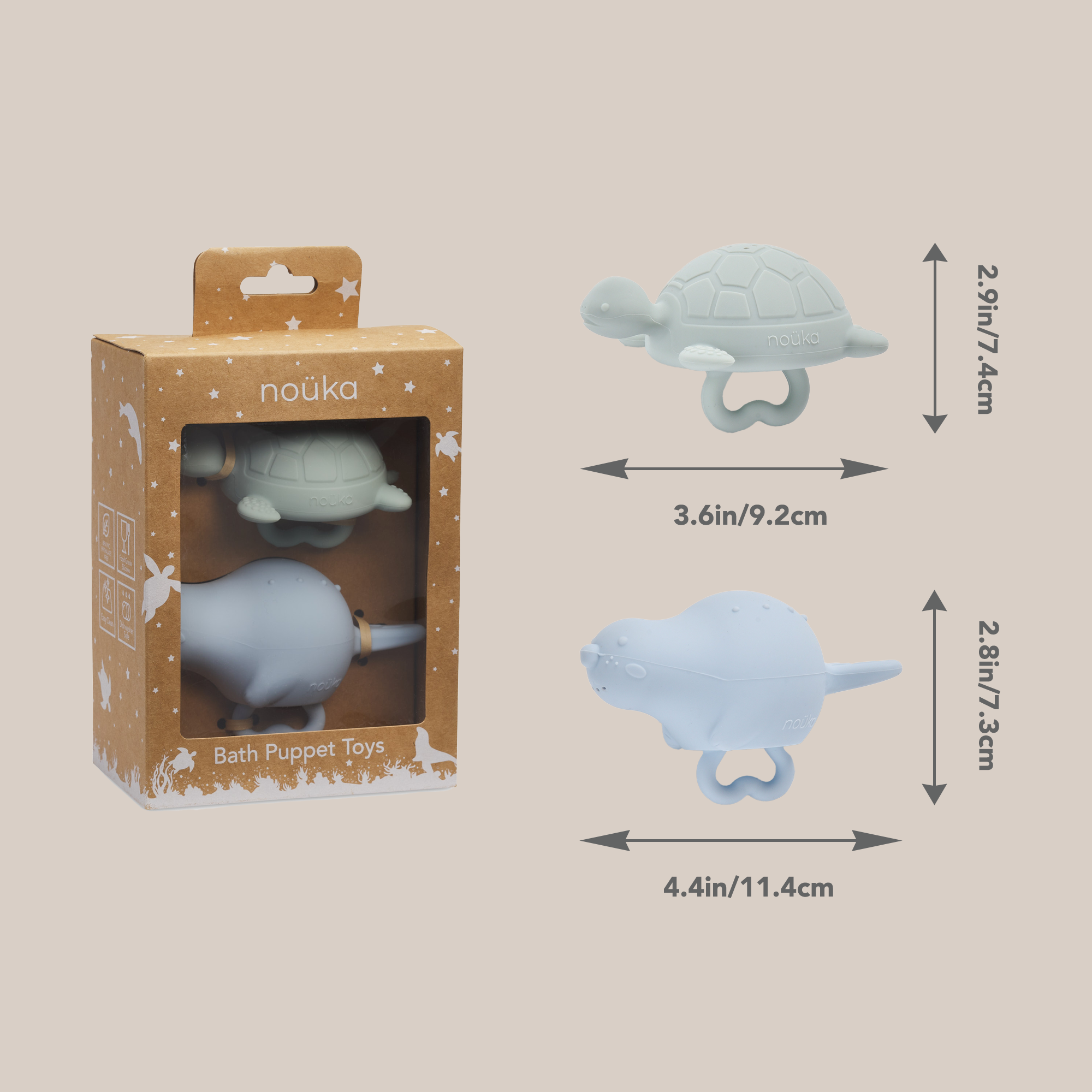noüka Bath Puppet Toys - Calm Waters (Sold in Case of 2, Qty of 1=2 products)