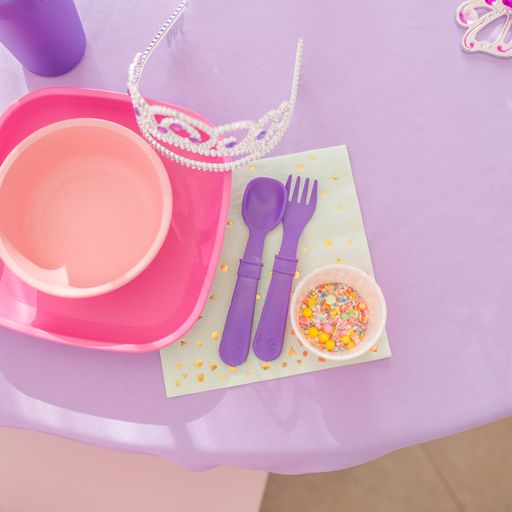 Re-Play 8 PK Packaged Utensils - Purple (Min. of 2 PK, Multiples of 2 PK)