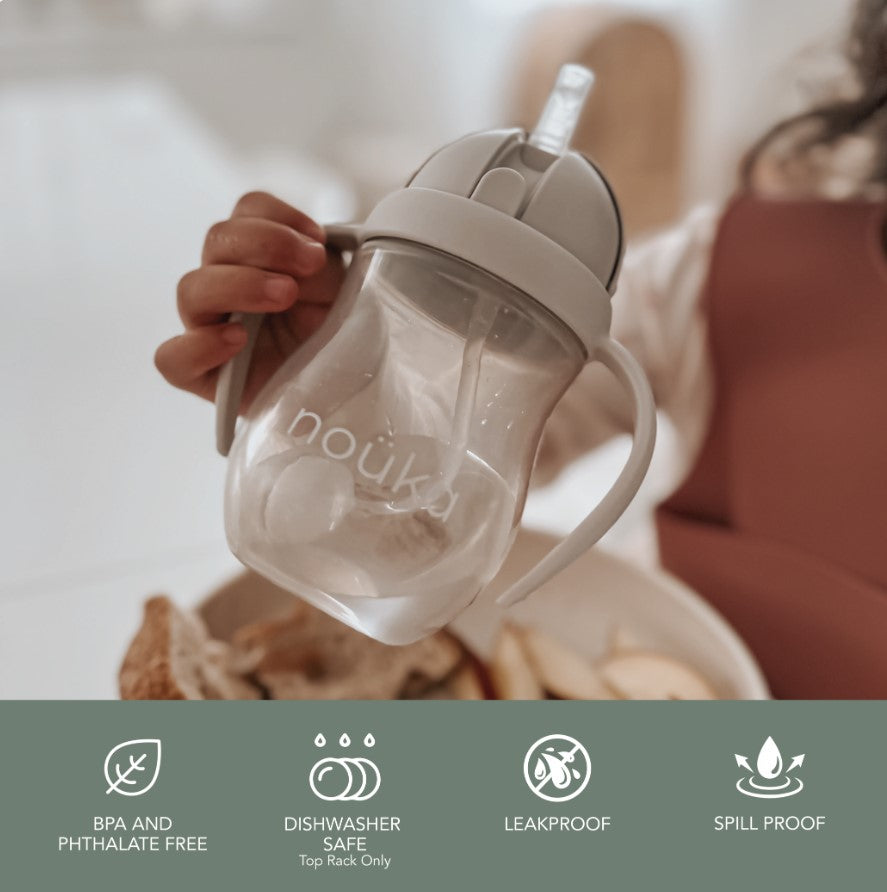 noüka Non-Spill Weighted Straw Cup 8 oz - Bloom (Min. of 2 PK, Multiples of 2 PK)